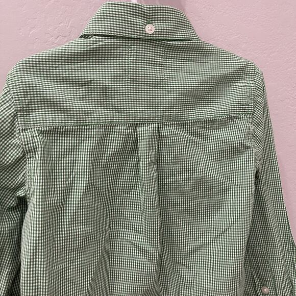Peek Green Check Gingham Long Sleeve Button Up Shirt - Picture 5 of 7